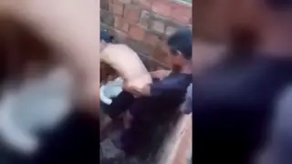 Latino Couple Fucks Bareback Outdoors in Public View