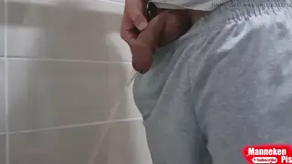 Latino Twink Shows Off Uncut Cock Pissing Outdoors