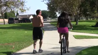 Petite Woman Gives Blowjob Ending in Facial Finish