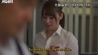 Japanese Beauty Enjoys Secret Pleasure While Partner Watches