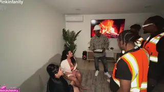 Curvy Latina MILF Takes BBC Deep in Lesbian Throat Play