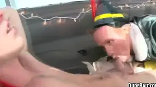 Blonde Hunk in Elf Cosplay Receives a Blowjob