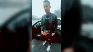 European Guy Strokes Himself in a Car for the Webcam