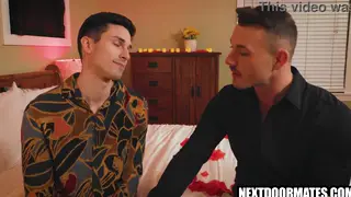 Muscular Boyfriends Celebrate Valentine's Day with Bareback Sex