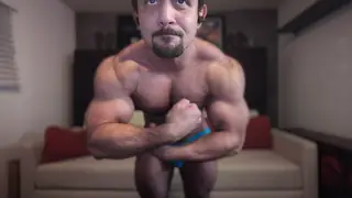 Muscle Hunk Flexes and Fucks Bareback in POV
