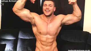 Muscular Hunk Flexes Before Explosive Solo Release