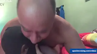 Mature Latino Takes Bareback from Older Partner