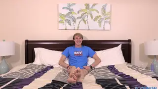 Shy Twink Explores Massive Fleshlight in Bedroom Solo