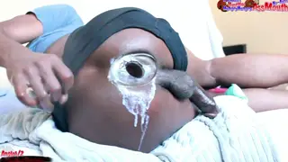 Solo Twink Gapes Wide with Huge Dildo and Fisting