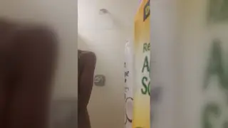 Ebony Goddess Drips in Shower After Naked Yoga and Oral Bliss