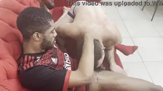 Interracial Pair Goes Deep With Bareback Throat Fuck