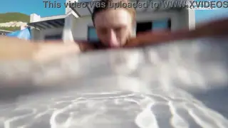 Blonde MILF Takes Anal Deep in Pool Doggystyle