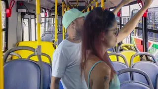 Public Bus Encounter Ends With a Cumshot Outdoors