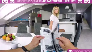 Blonde Teen Gives a POV Blowjob in VR