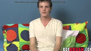 Twink Strokes His Big Cock at a Casting Desk
