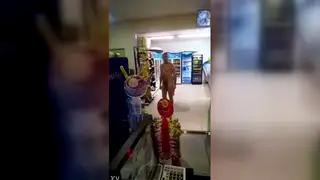 European Guy Strips Naked While Shopping in Spain