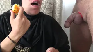 Arab Wife Teases Husband on Live Webcam