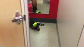 Guy Creampies Himself Inside a Mall Fitting Room