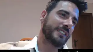 Mature European Guy Strokes Hard While Toy Stretches Him
