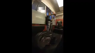 Wife Flashes Stockings and Lingerie on a Moving Train