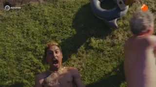 European Guys Stroke Each Other on a Sunny Beach