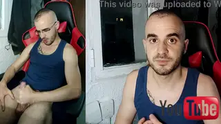 Tattooed Amateur Strokes His Cock Outdoors