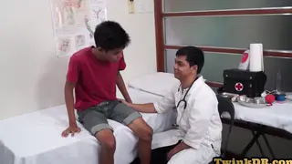 Asian Doctor Probes Hairy Twink with Toys in Clinical Exam