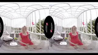 Blonde Trans Babe Sucks and Rides Bare in POV