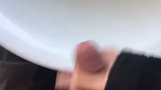 Twink Edges Himself to Explosive Squirt in Bathroom