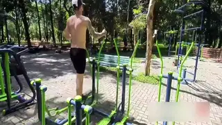 Latino Guy Gets a Public Handjob and Blowjob After a Park Walk