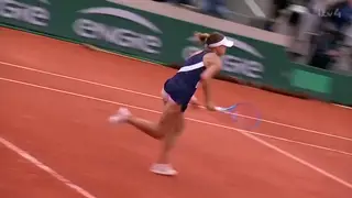 Tennis Player Teases in Short Skirt on Court
