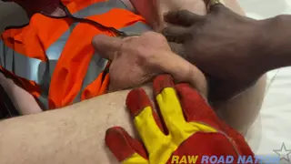 Two Tops Share a Bottom in Bareback Orgy