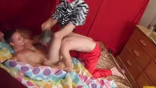 Silver Fox Teases Slender Twink to the Edge