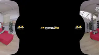 Petite European Blonde Pisses in VR Solo