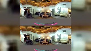 Blonde Teen Performs Solo VR Striptease With Toys