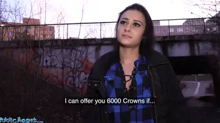Petite Stranger Sucks and Fucks Outdoors for Cash in POV
