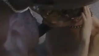 Muscular Black Stud Dominates White Twink in Bedroom