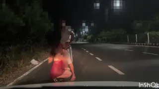 Busty Indian Bhabhi Gives Outdoor Blowjob and Handjob to Stranger