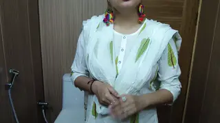 Indian Stepmom Takes First-Time Bathroom Doggystyle