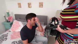 Blonde Busty MILF Gets Pussy Licked in Lingerie