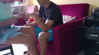 Curvy Teen Gets Foot Play and Fucked by Neighbor