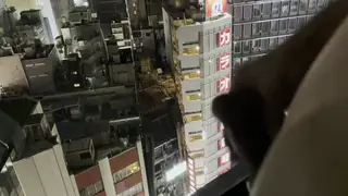 Solo Guy Strokes to Explosive Finish on Hotel Balcony