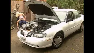 Blonde in Stockings Takes Anal Outdoors With Her Mechanic