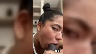 Teen Latina Deepthroats BBC in Lingerie POV