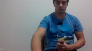Teen Guy Strokes His Big Cock In Solo Show
