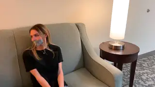 Blonde MILF Bound on Couch for Holiday Session