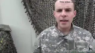 Military Men Trade Blowjobs Outdoors Interracial