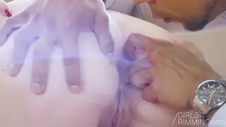 Two Escorts Share a Guy in a Rimjob Threesome