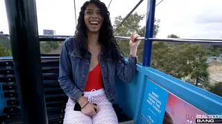Petite Ebony Amateur Auditions with Blowjob and Outdoor Doggystyle
