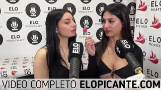 Lesbian Pair Share Intimate Oral Pleasure on Podcast Set